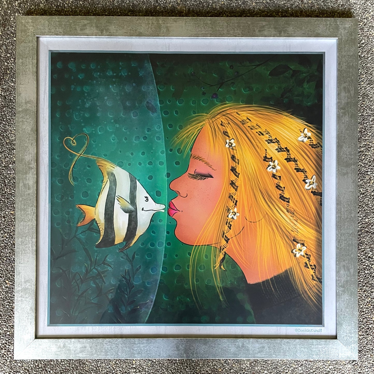 DoekieKunst Art Prints in lijst - 45x45 cm