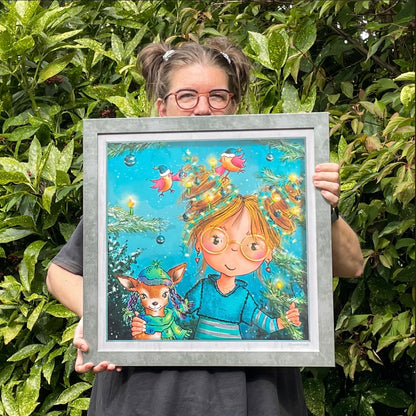 DoekieKunst Art Prints in lijst - 45x45 cm