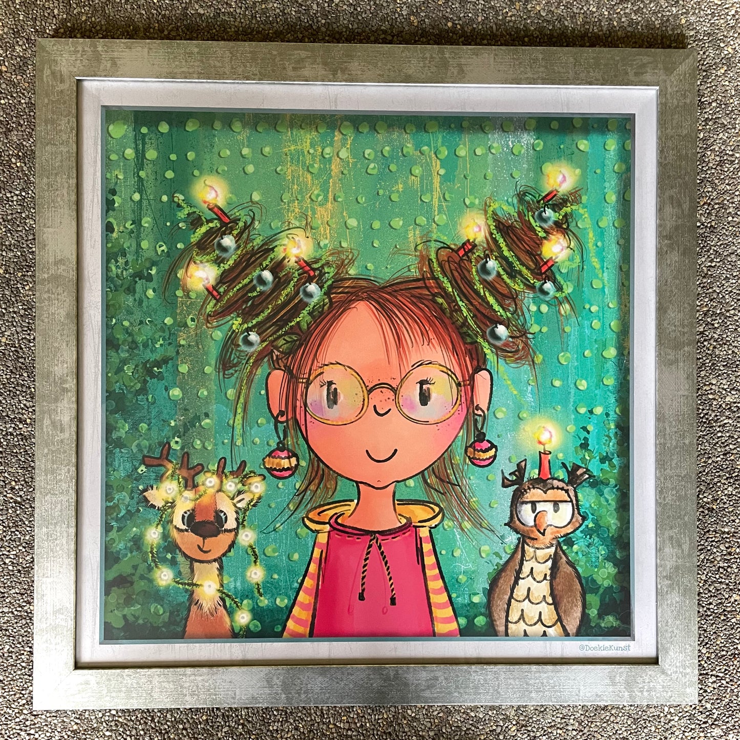 DoekieKunst Art Prints in lijst - 45x45 cm