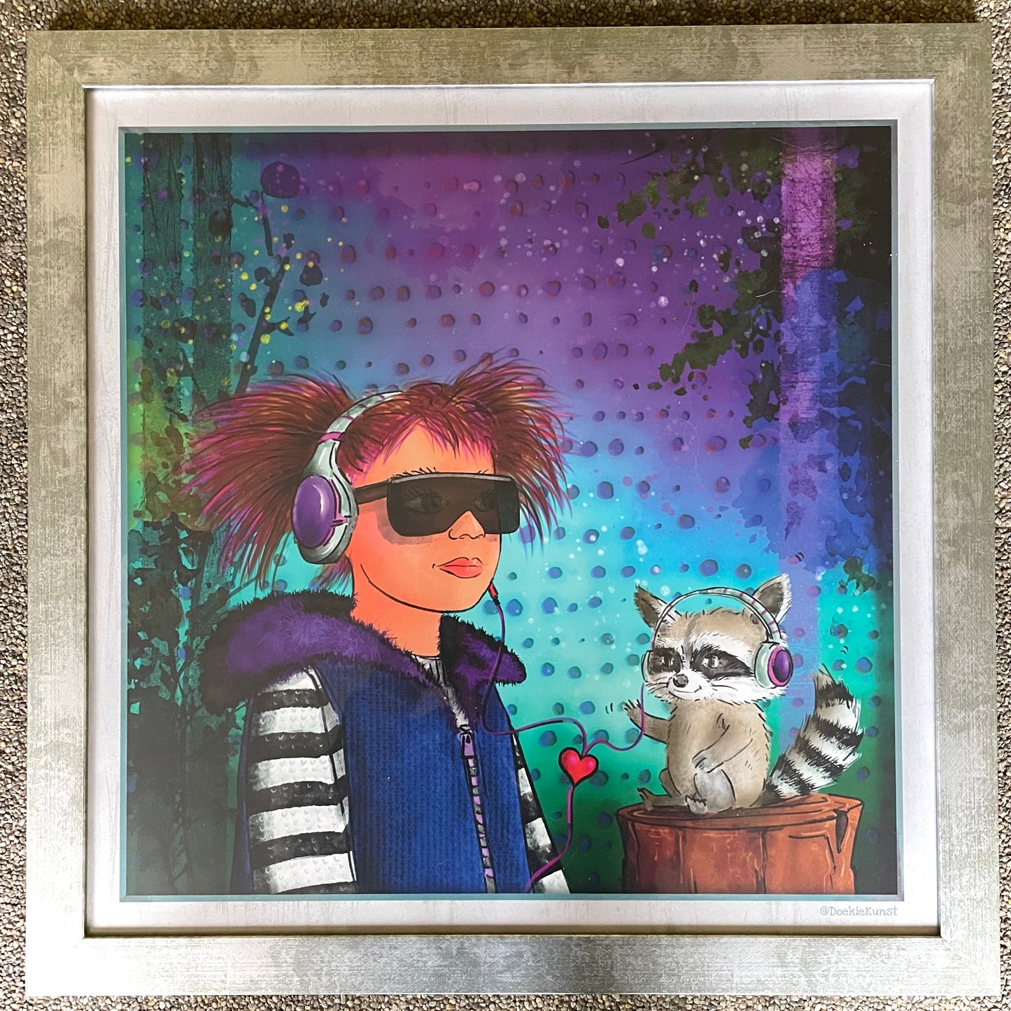 DoekieKunst Art Prints in lijst - 45x45 cm